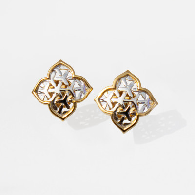 Arabesque Stud Earrings in 18K Gold