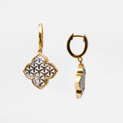 Arabesque Hoop Earring in 18K Gold