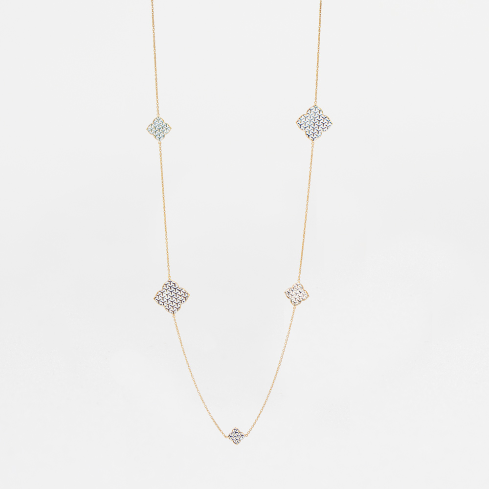 Arabesque Long Necklace in 18K Gold